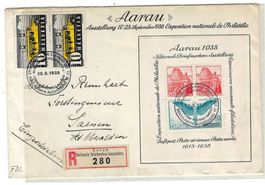 1938 Aarau Block gestempelt Et.   15820