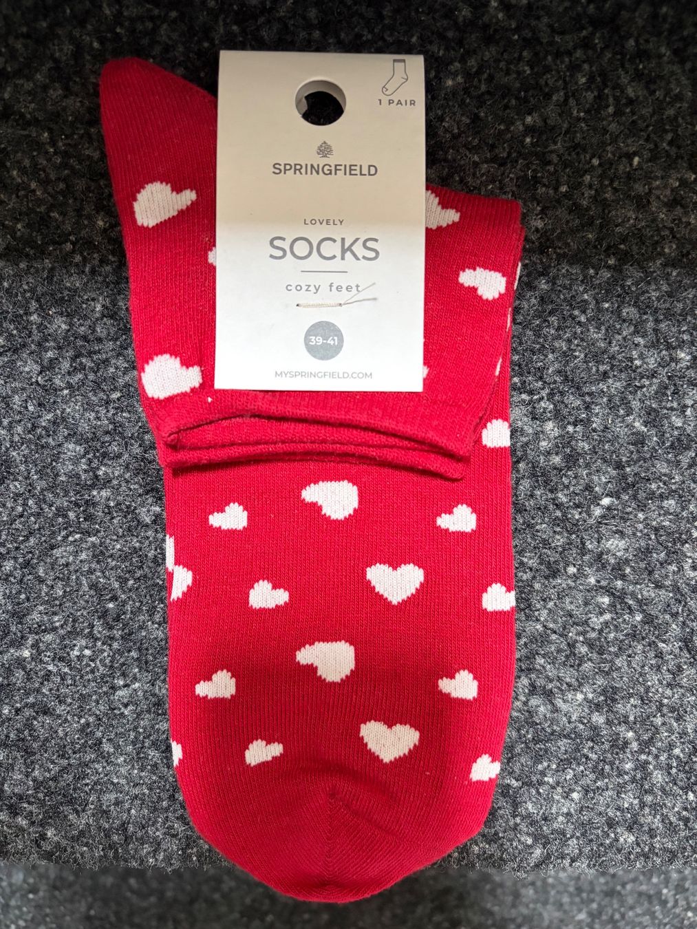 Calze: Rote Socken mit Herzen Gr. 39-41, neu – Nuovo e nell'imballaggio originale da Basel venduto da ullm