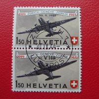 1944: F40, PAAR mit Ersttags-Stempel ZÜRICH, sauber 120.-+