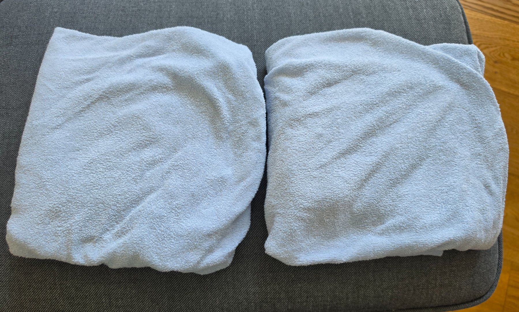 Biancheria da letto: Frottee Leintücher hellblau 40 x 90 cm – Usato da Sirnach venduto da windrad65