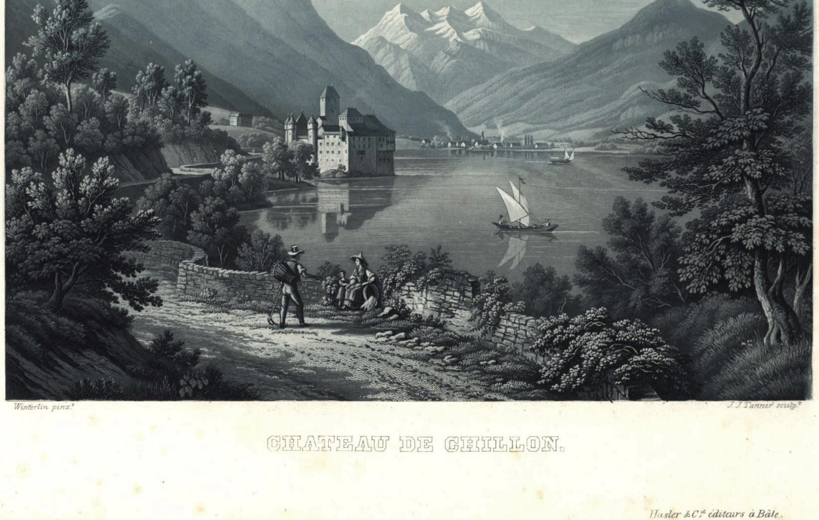 Incisioni: Chillon  Aquatinta von Winterlin – Usato da Rafz venduto da Helvet32 1