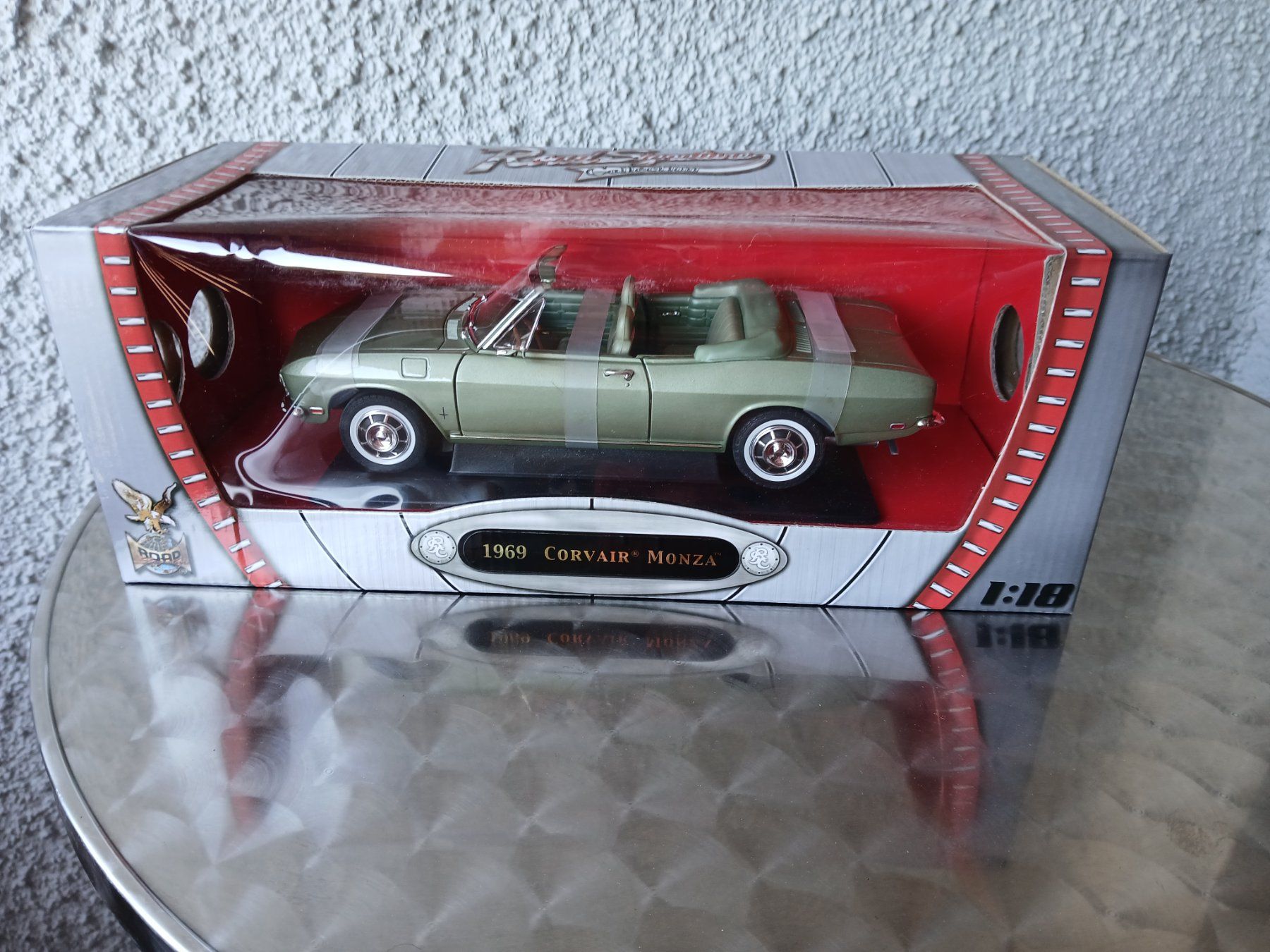 Chevrolet Modellautos: Chevrolet Corvair Monza Convertible green – Neu und originalverpackt aus Pfyn von Wildwilli