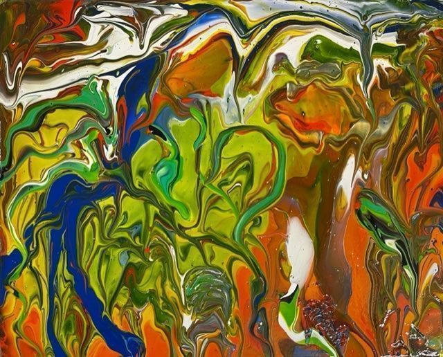 Spielzeuge: "Tiago"-Papagei Acrylpouring – Neu und originalverpackt aus Buttwil von marsmen 1