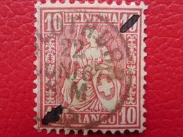 TINTENENTWERTUNG auf Nr.38 von "SOLOTHURN" - SEEBERG BE