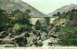 Val Maggia - Ponte Brolla Ticino coloriert 1908