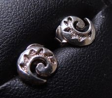 Silber 925 Spiral Ohrstecker 8 mm