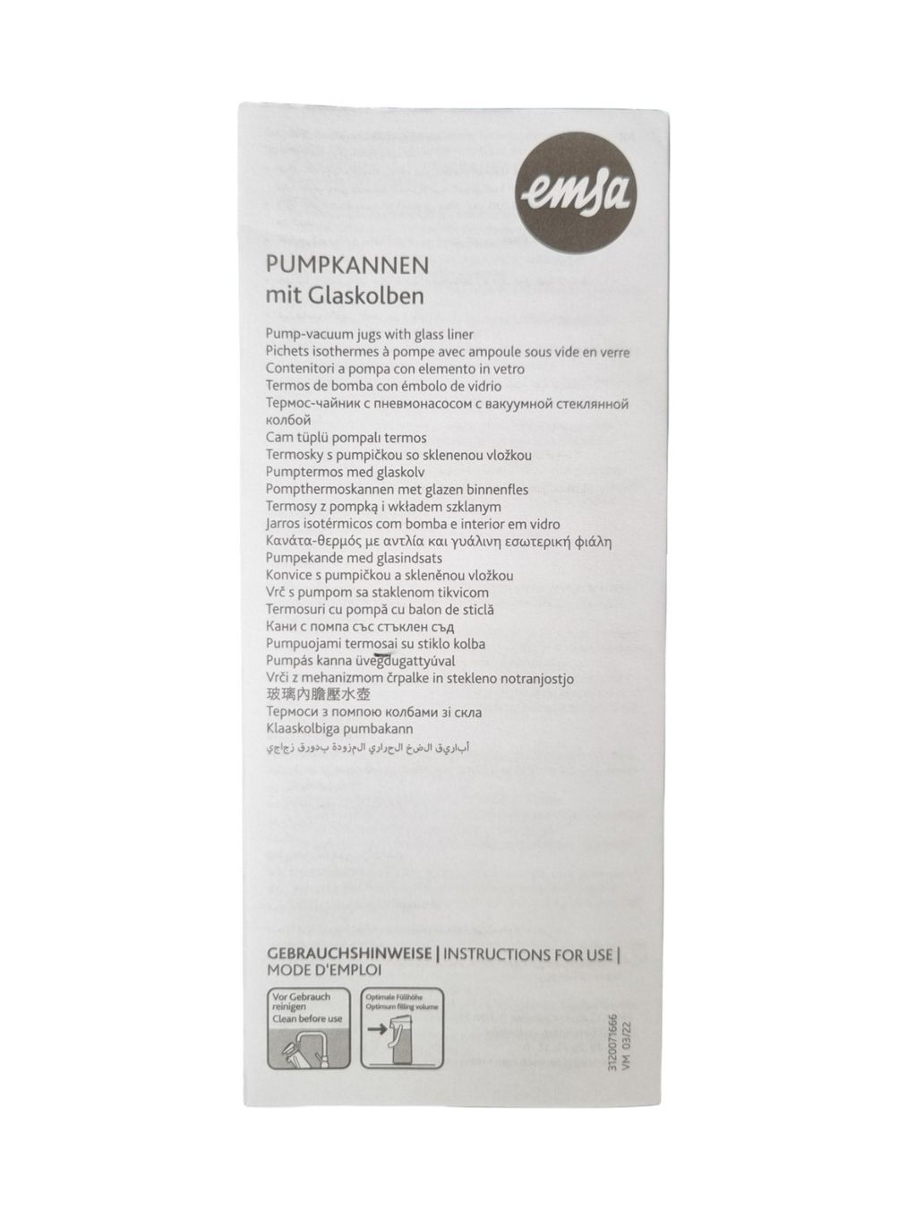 Emsa Teiere: EMSA PONZA Pump-Isolierkanne – Nuovo (secondo la descrizione) da Wangen b. Olten venduto da Restwert_Wangen 3