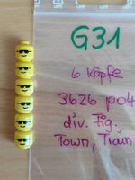 Legoteile:- 6 gelbe Köpfe  3626p04   /G31