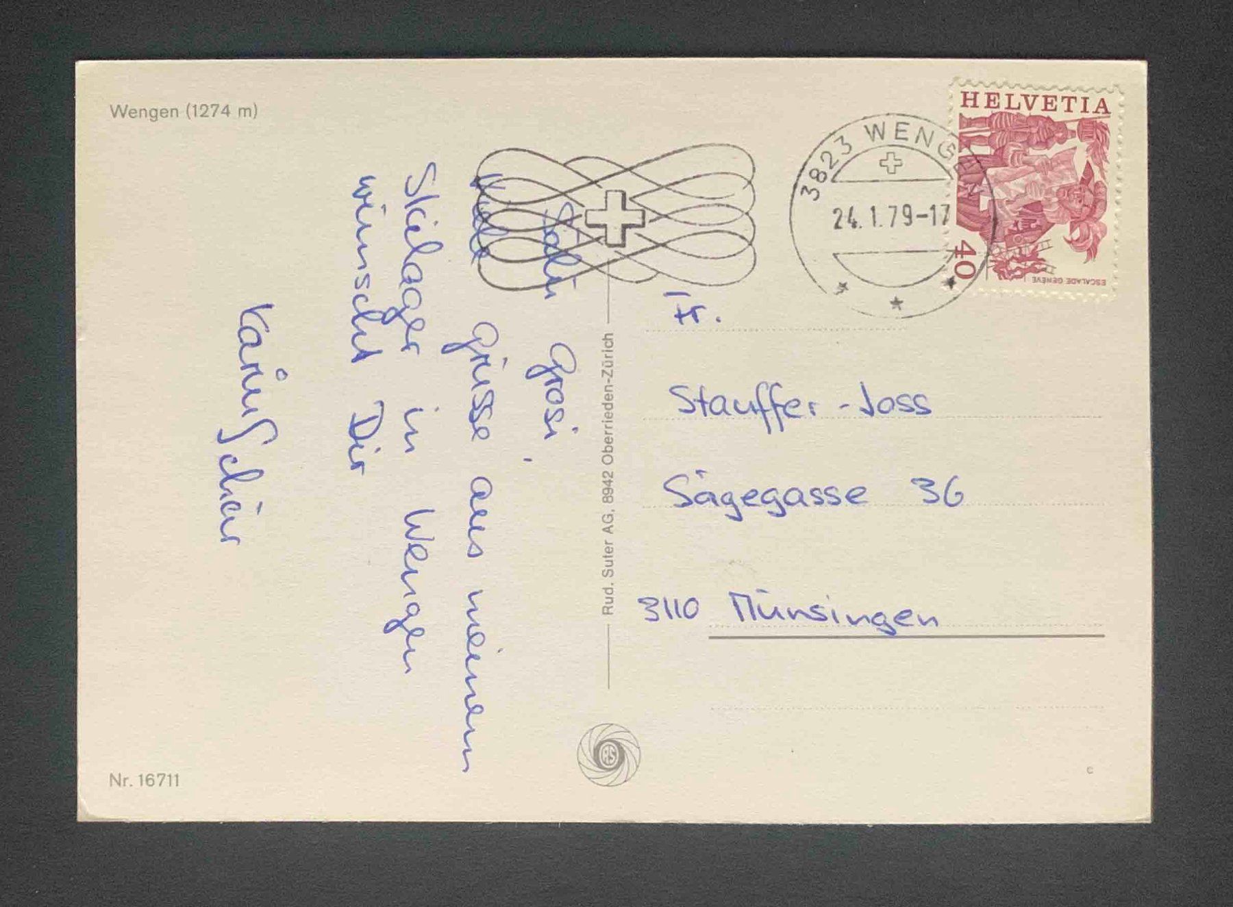 Cartoline postali: AK Wengen – Usato da Goldau venduto da artelier1 1