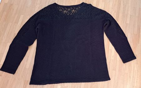 Pull dentelle en coton