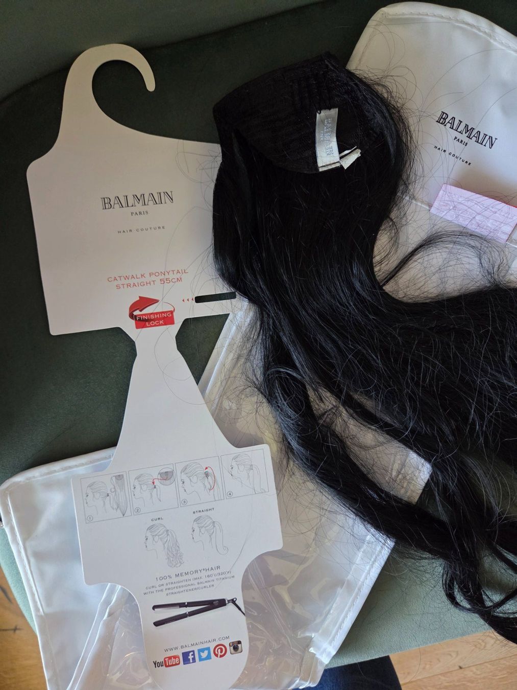 Perruques: Balmain Catwalk Ponytail 55cm, Memoryhair, Schwarz – Neuf avec emballage d'origine à Emmen par GrabandGo 4