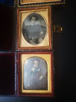 Drei historische Daguerreotypien in Etuis antik erhalten