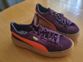Sneaker Puma Suede violett orange neu Gr. 39