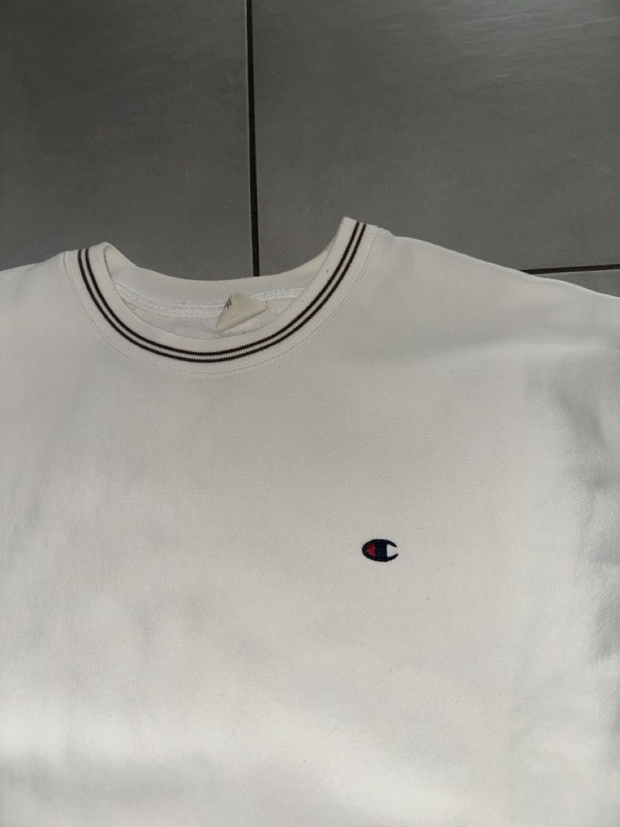 Champion Pulls & Sweat-shirts: Champion Pullover weiss gestreifte Bündchen Grösse L – Neuf (Voir description) à Gränichen par and_h9nk 3
