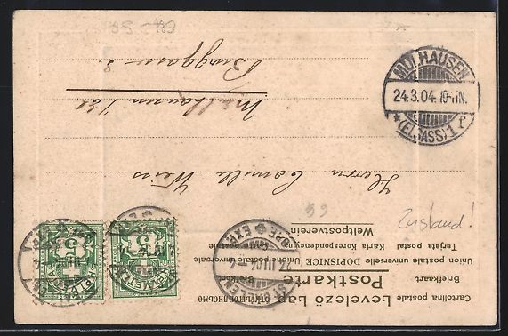 Cartoline postali: St. Gallen, Kanonts-Schule, Passepartout – Usato da Berlin venduto da bartko-reher 1