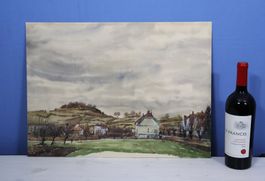 Friedrich Widhalm 1917-2003, Zeichnung/Aquarell auf Karton