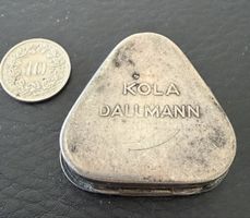Kola Dallmann Dose um 1920, versilbert, selten