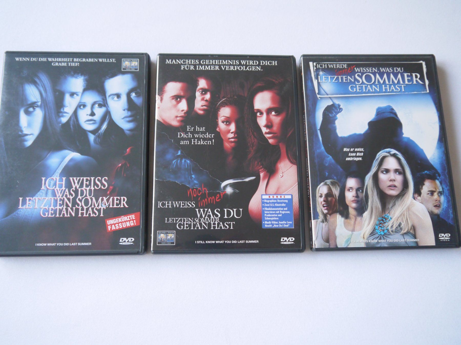 Alle DVDs: ICH WEISS WAS DU  LETZTE SOMMER-Trilogie – Gebraucht aus Hagendorn von Blaf