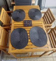 Ensemble Table Balcon/jardin+4 chaises+ Bâche de protection