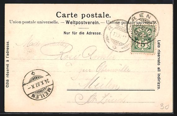 Cartes postales: AK Renan, Teilansicht mit Strassenpartie – D'occasion à Berlin par bartko-reher 1