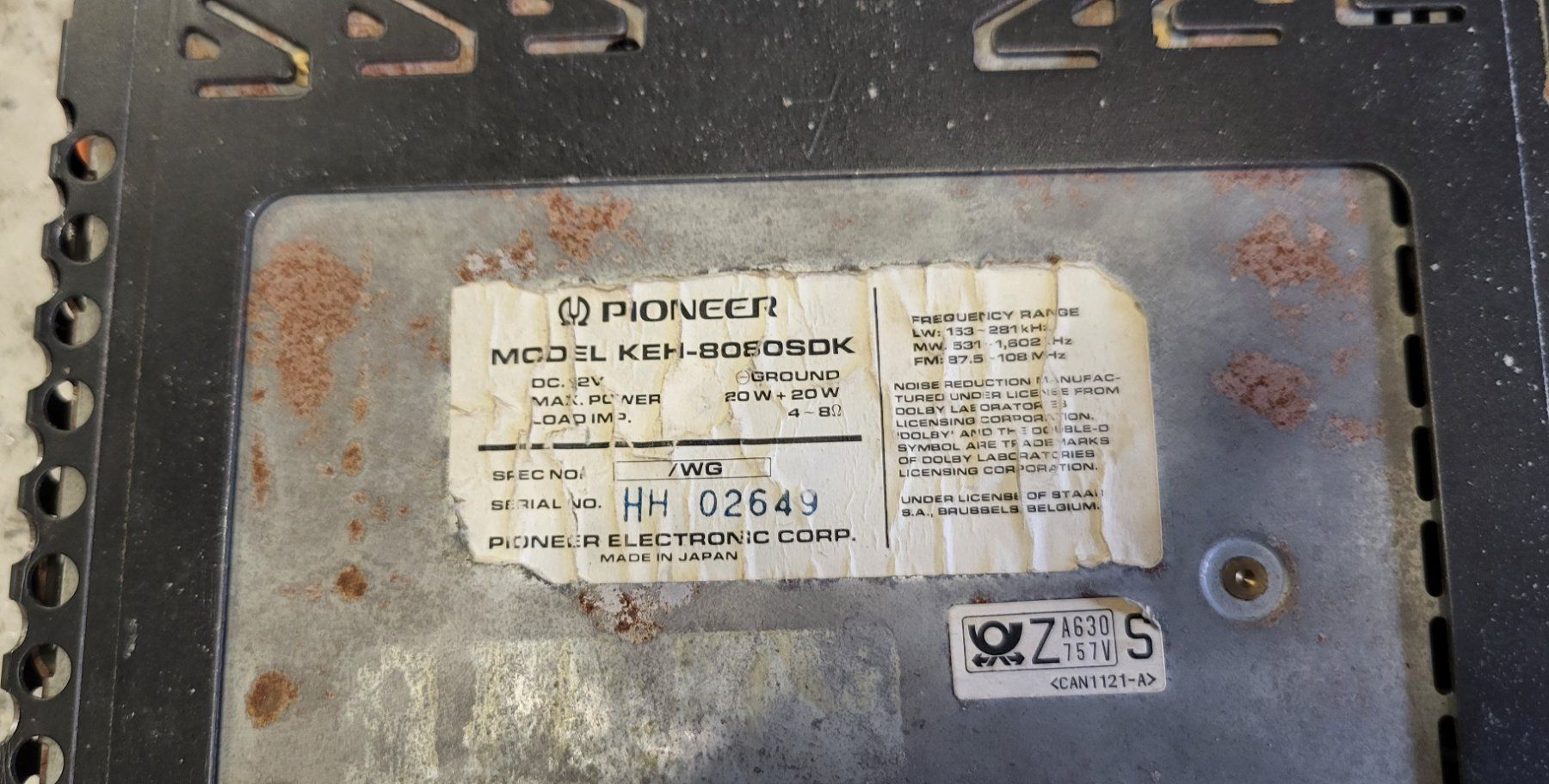 Pioneer Radios: Autoradio Pioneer KEH-8080SDK – Gebraucht aus Villa Bedretto von Custa 2