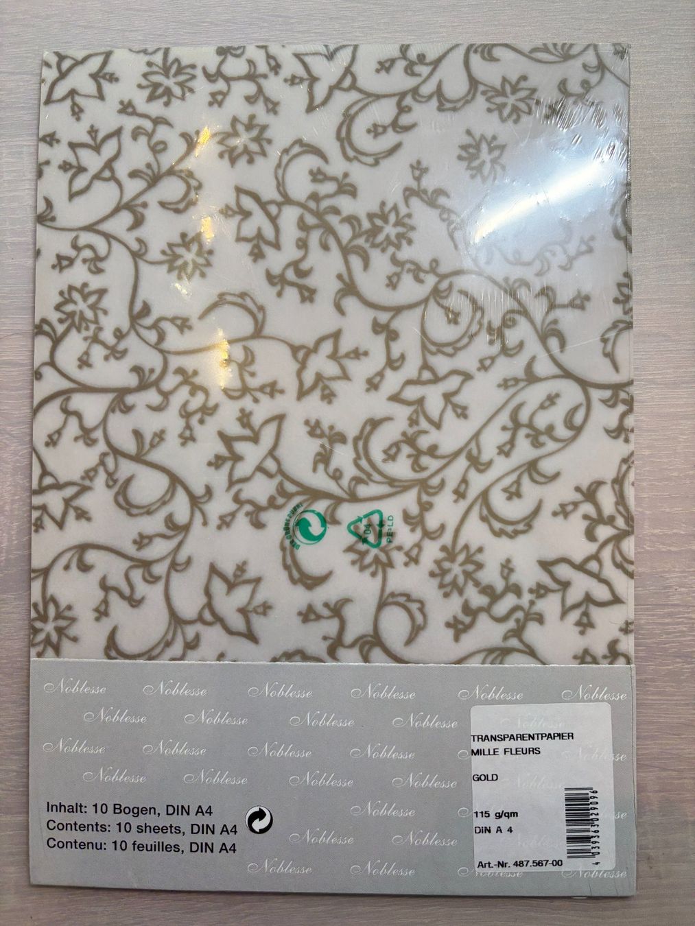 Blocchi: Transparentpapier mille fleurs gold - Noblesse – Nuovo e nell'imballaggio originale da Muntelier venduto da Snoopy6475 1