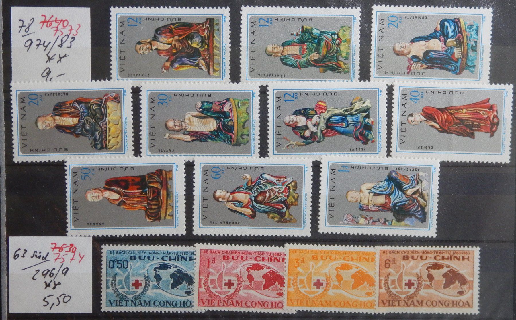 Tutti i francobolli: Vietnam ex. Kat. 296-983 **1963/78 – Usato da Zürich venduto da Muehlekauf