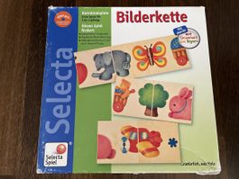 Selecta Spiel Bilder Kette für Kleinkinder aus Holz 🧸🐰🐘