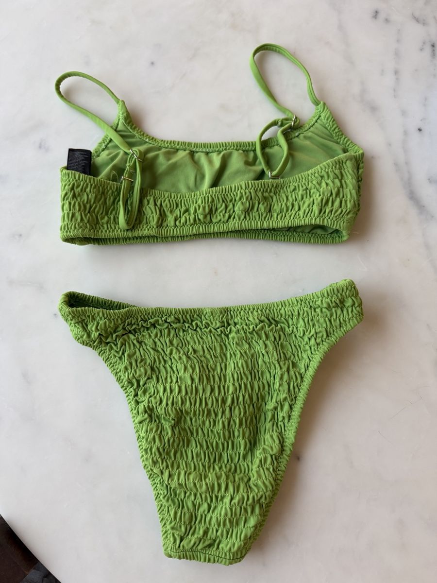 Costumi da bagno & Bikini: Trendyol Green Textured Bikini Set - Size 34 - Summer – Nuovo (secondo la descrizione) da Horgen venduto da Elizhadz 1