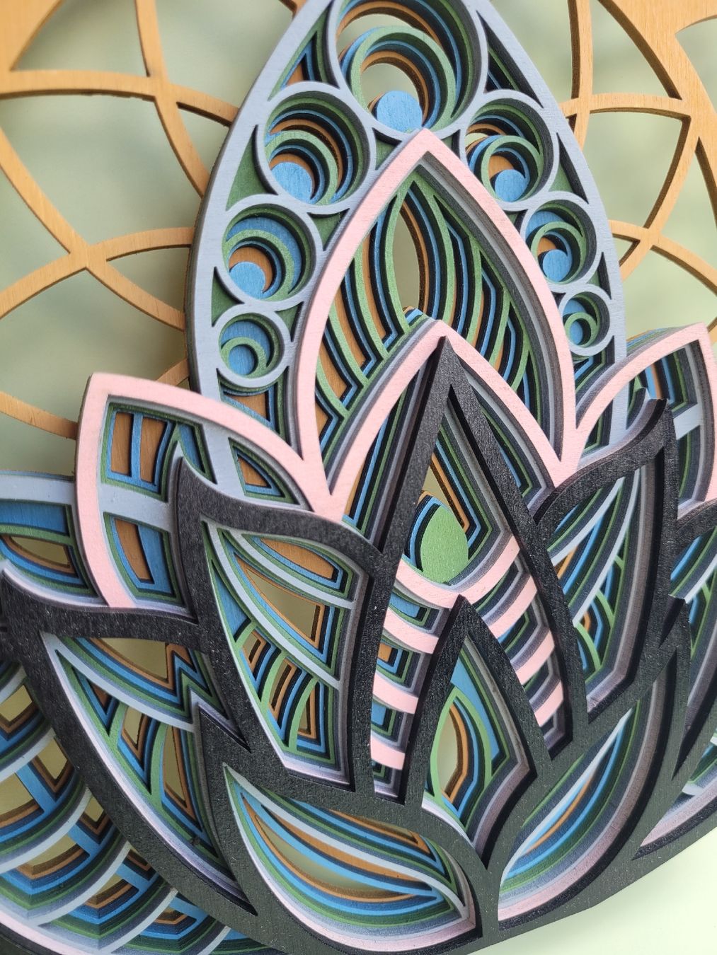 Tutte le decorazioni: Lotus-Wandbild –Laser Cut – Nuovo (secondo la descrizione) da Fischbach-Göslikon venduto da cor_mcy6 4