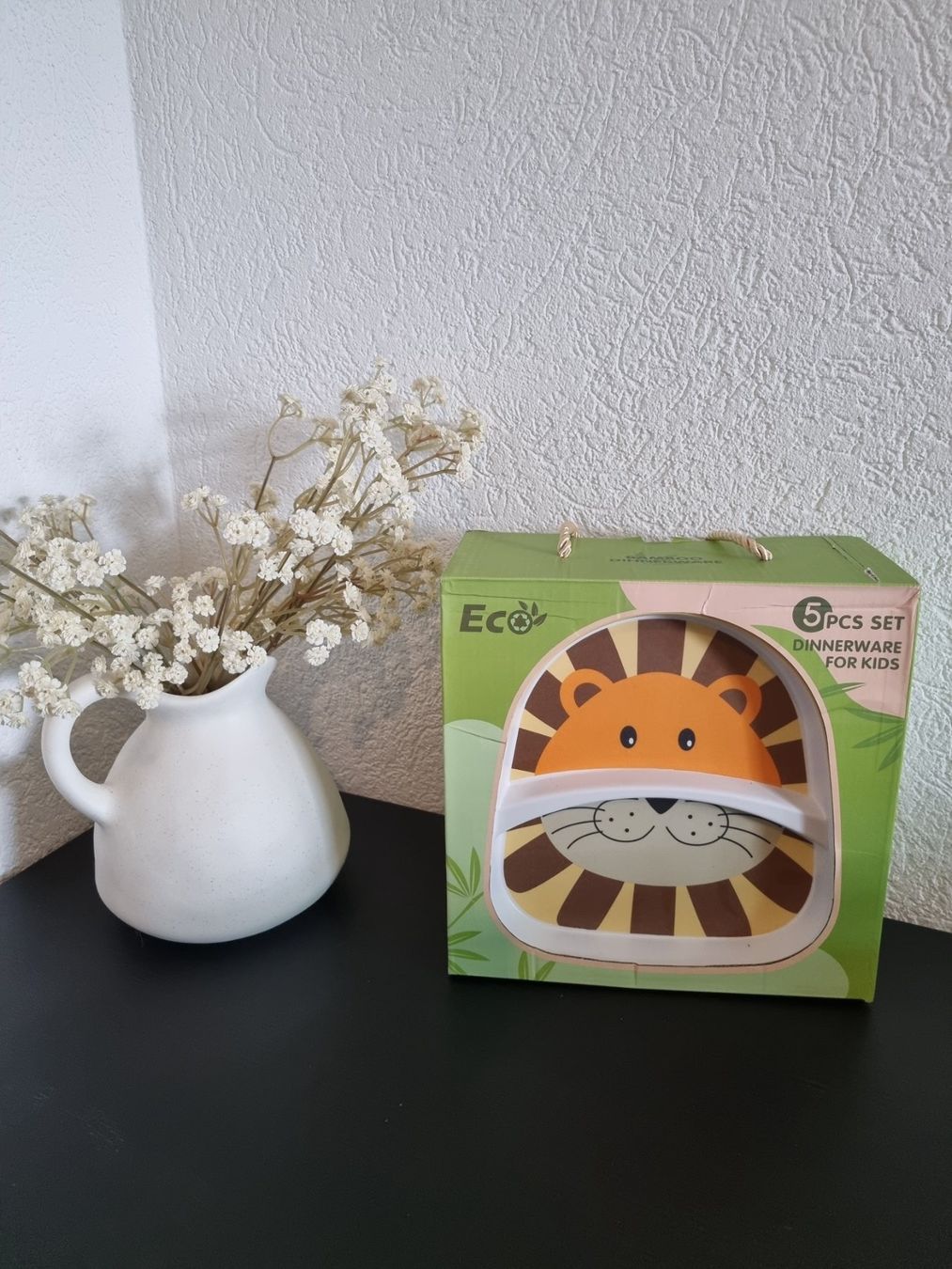Geschirrsets: KINDER GESCHIRR-SET Eco Bamboo "KING LION" – Neu und originalverpackt aus Stäfa von BURG23 2