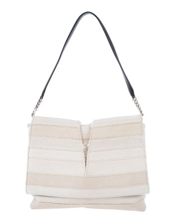 Orig. JIL SANDER View Schultertasche Canvas+Leder, NP 1'420