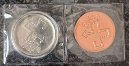 1 Unze Silbermedaille 1991, Weg der Schweiz, Silber 999