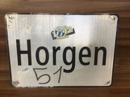 Gebrauchtes Originales Orstschild von Horgen