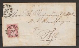 1859 : Strubel Nr.24D auf Brief, Vollstempel, KP 180.--