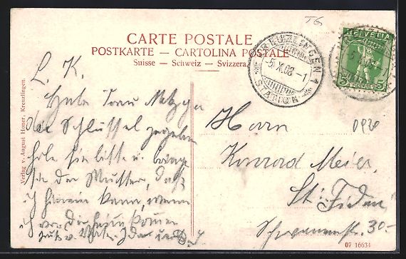 Cartoline postali: Emmishofen, Teilansicht mit Kirche und B – Usato da Berlin venduto da bartko-reher 1