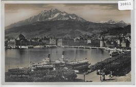 Luzern mit Pilatus, Dampfschiffe
