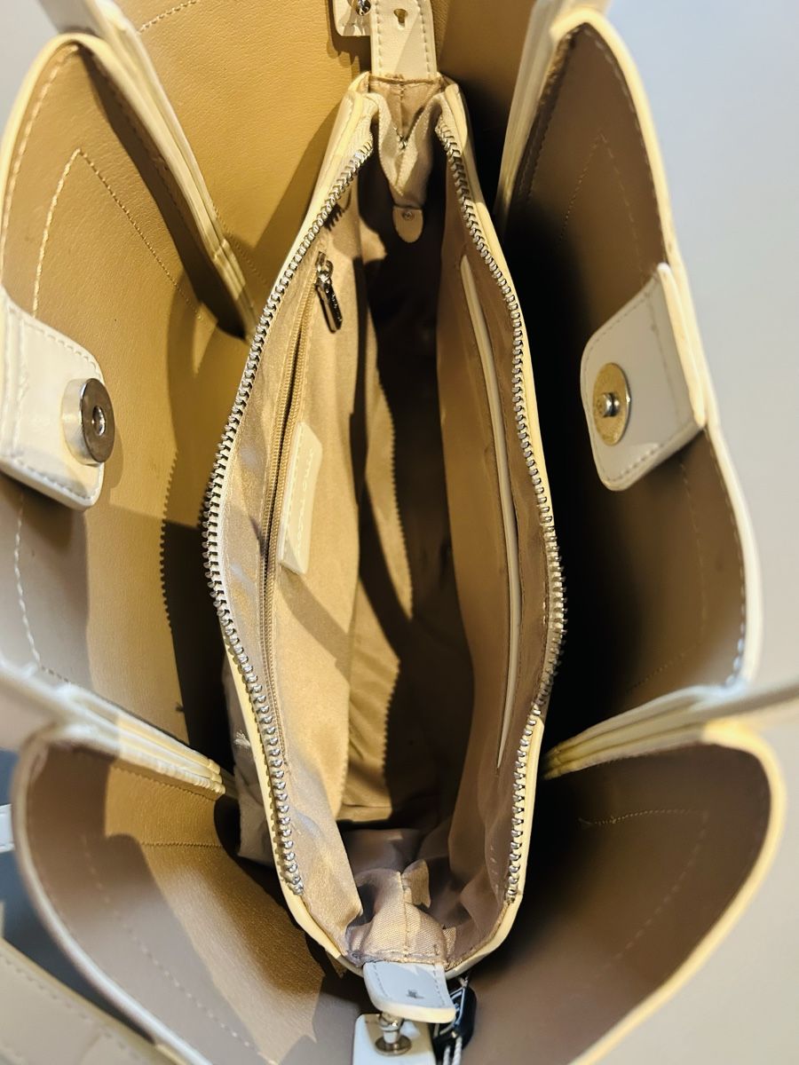 Borse da donna: Sac à main en cuir blanc – Nuovo (secondo la descrizione) da Founex venduto da etswang 2