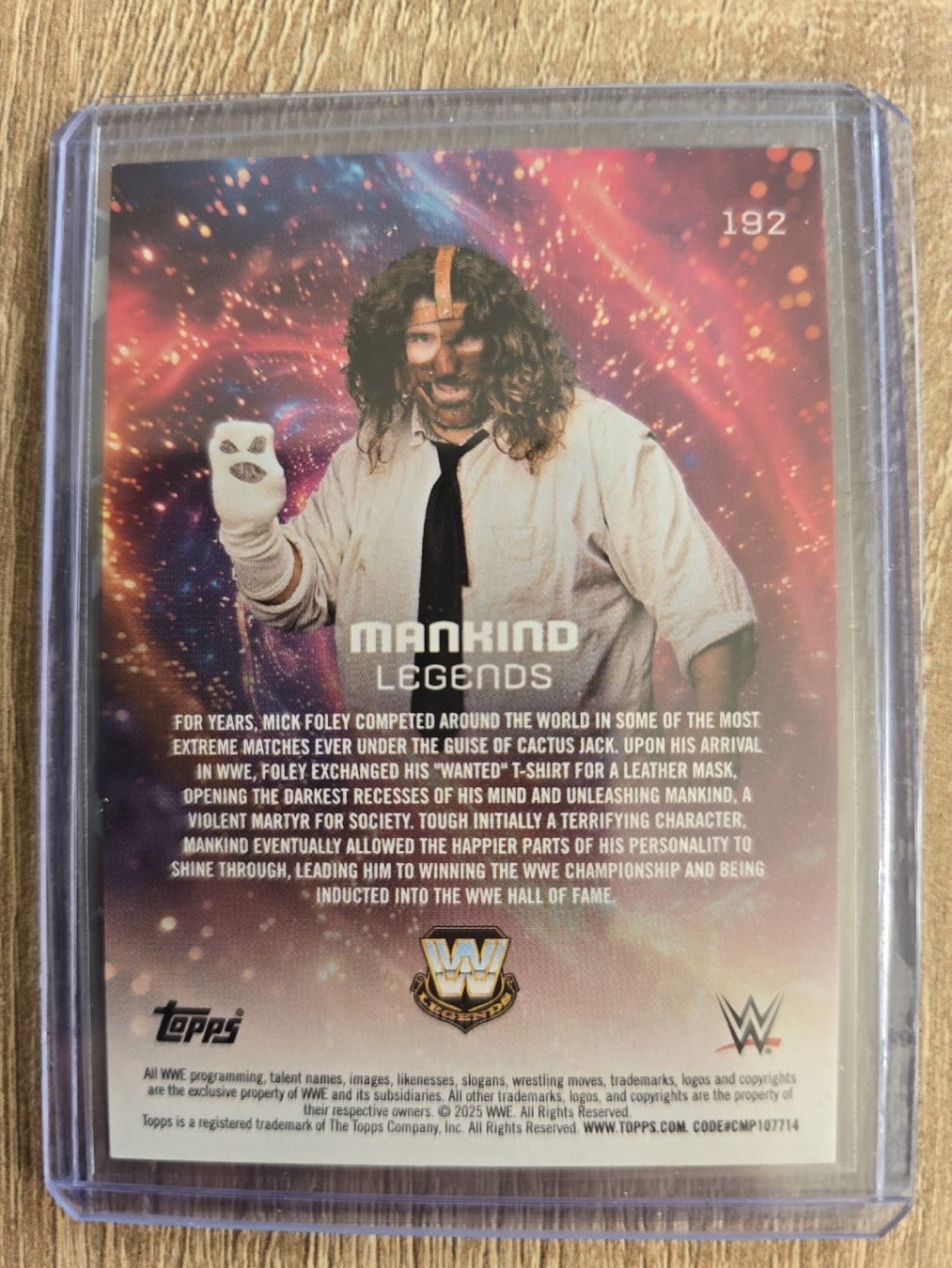 Topps Carte collezionabili: WWE Universe Mankind Orange Warp /25 – Nuovo (secondo la descrizione) da St. Gallen venduto da SaintCity 1