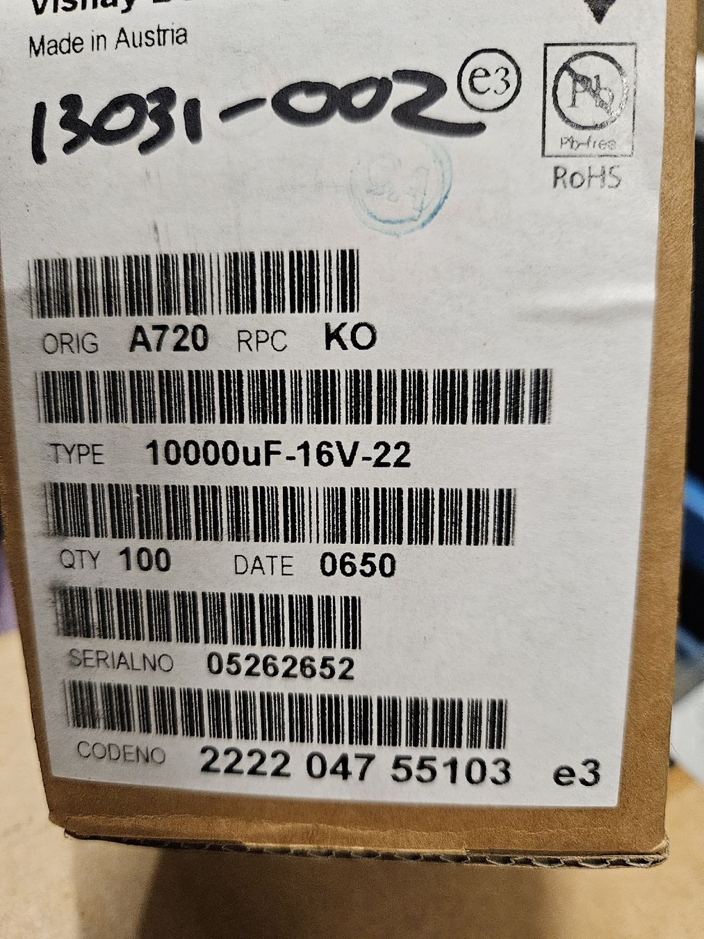 Componenti elettronici: Elkos 16Vdc 10000uf – Nuovo (secondo la descrizione) da Diepoldsau venduto da Knochen 1