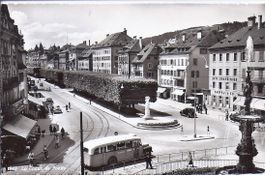 CHAUX - de - FONDS, bus des TC vers la grande fontaine