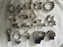 Ausstechformen Set diverse Motive Metall gebrauchter Zustand