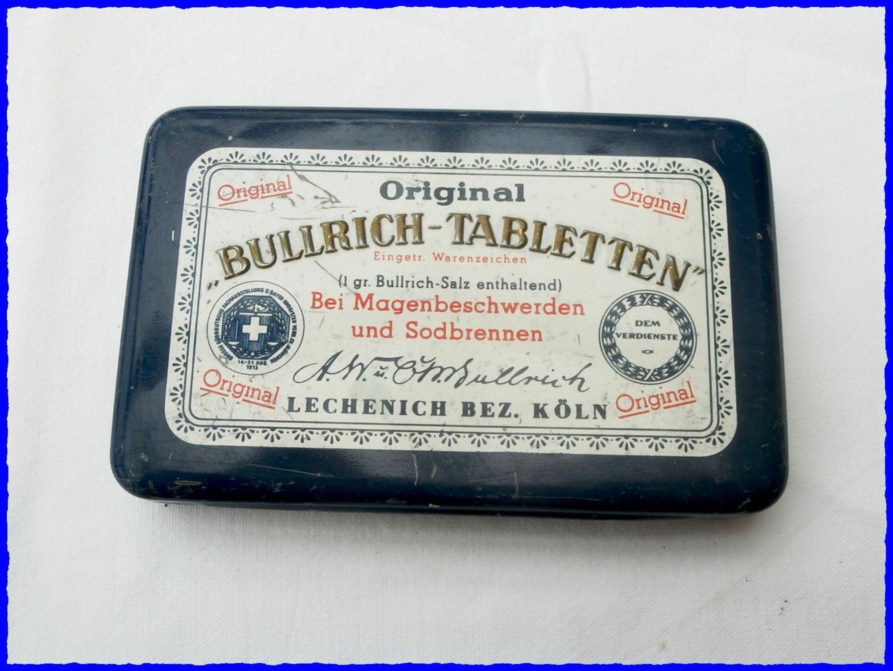 Barattoli: Alte Blechdose für Original "BULLRICH-Tabletten" – Usato da Worblaufen venduto da Re_mo81