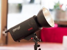 Multiblitz Profilux 400 Blitzanlage Set mit Stativ& Softbox
