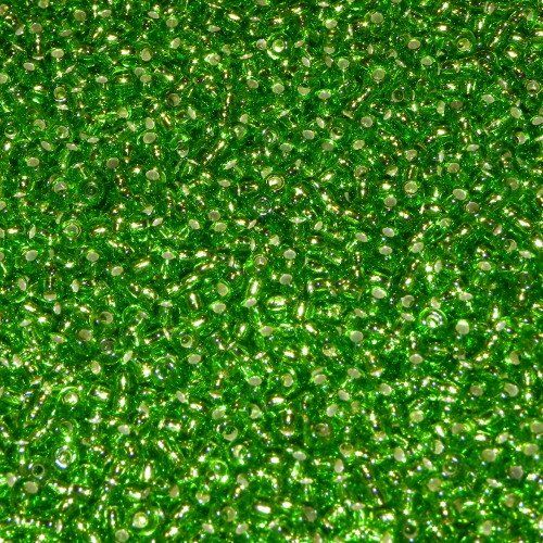 Perle (finte): Saatperlen Chartreuse Silver Lined 3mm – Nuovo e nell'imballaggio originale da Klingnau venduto da SilberwindArt