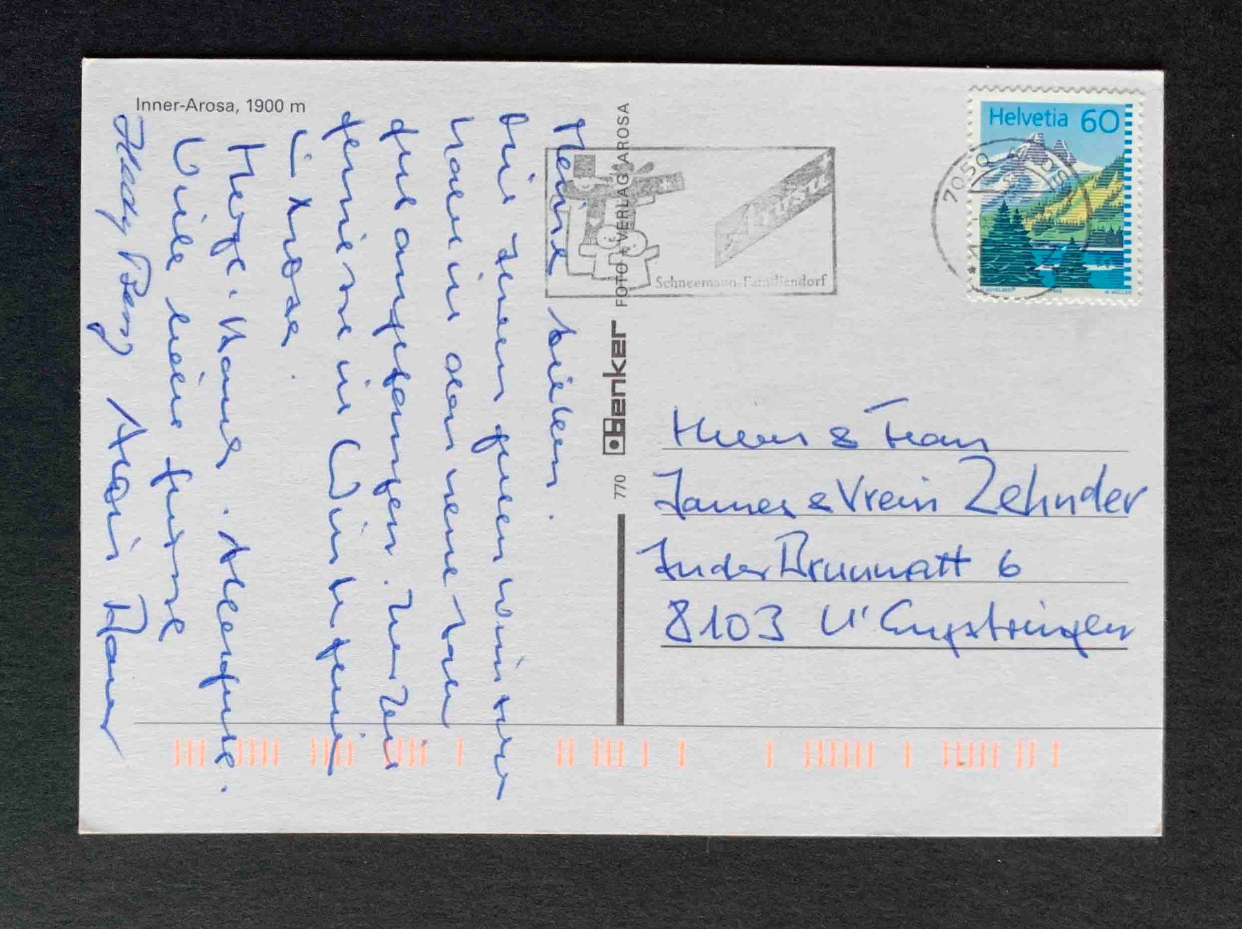 Cartoline postali: AK Inner Arosa – Usato da Goldau venduto da artelier1 1