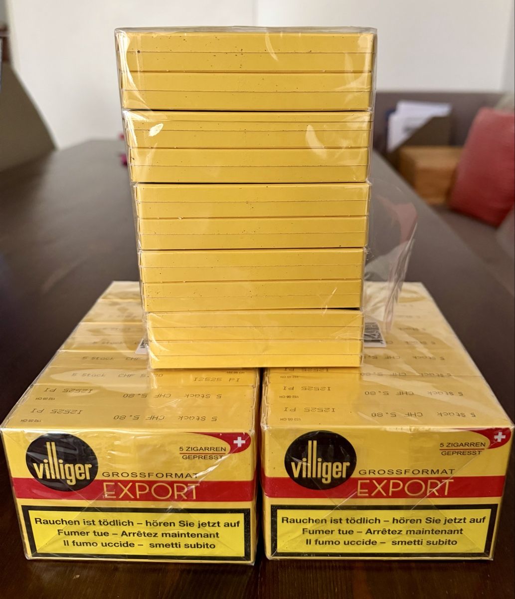 Villiger Cigares: 150 Stück Villiger Export Zigarren Grossformat gepresst – Neuf (Voir description) à Däniken SO par Twins02 1