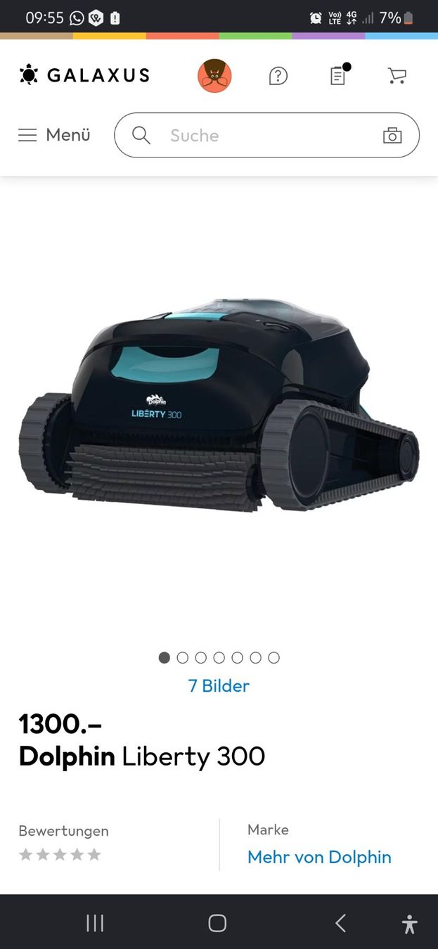Dolphin Schwimmbad-Zubehör: Poolroboter Dolphin Liberty 300 – Neu (gemäss Beschreibung) aus Mogelsberg von 5903394rb 3