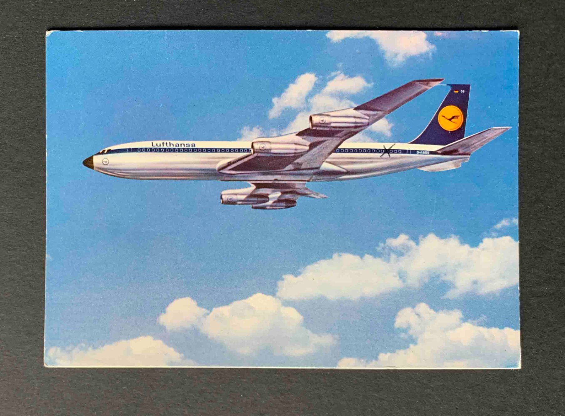 Ansichtskarten: AK Lufthansa Boing 707 Intercontinental Jet – Gebraucht aus Goldau von artelier1