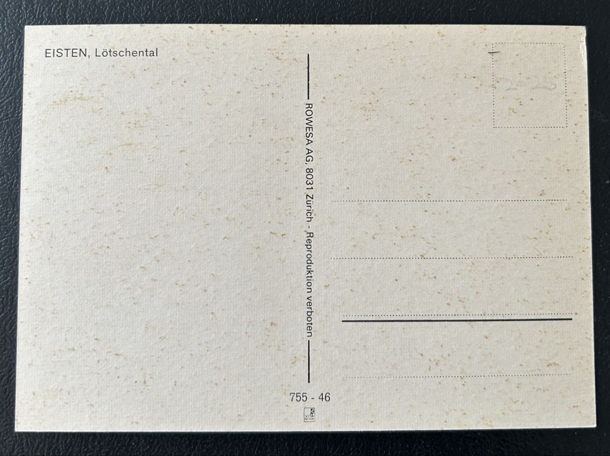 Cartes postales: AK Eisten im Lötschental  – D'occasion à Horw par Tellbub 1